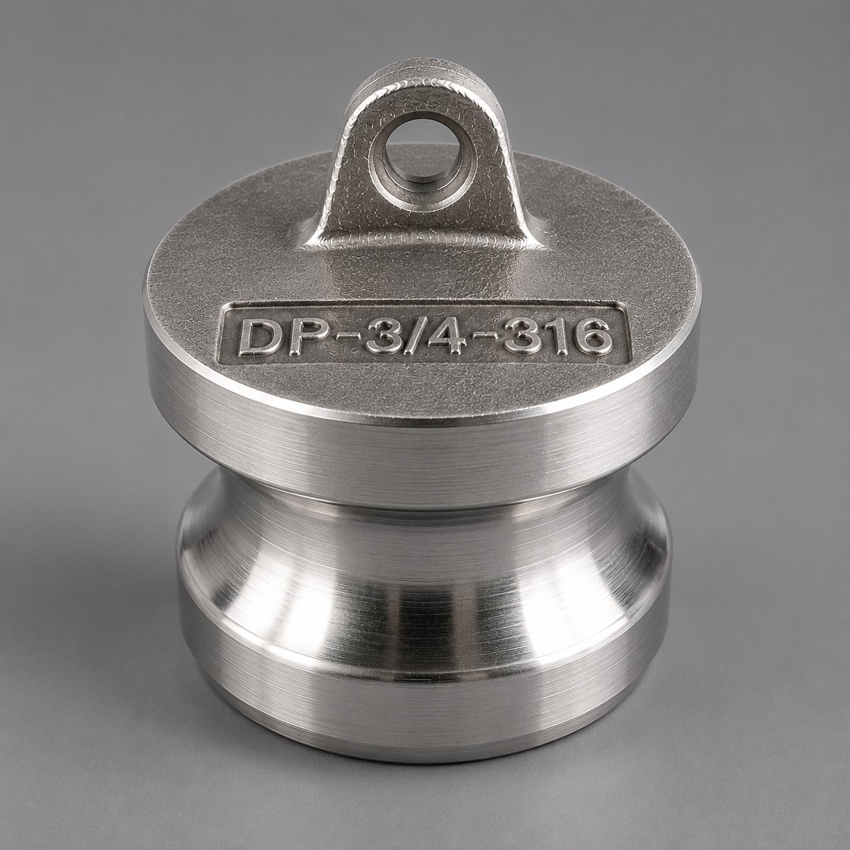 Camlock typ DP — zaślepka (dust plug) do gniazda z dźwigniami, aluminium